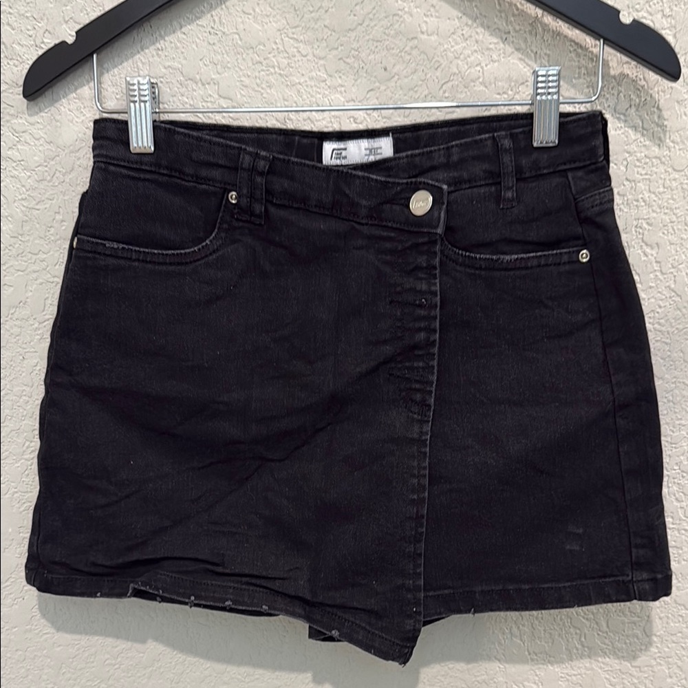 Black Denim Mini Skirt 15-16 Y